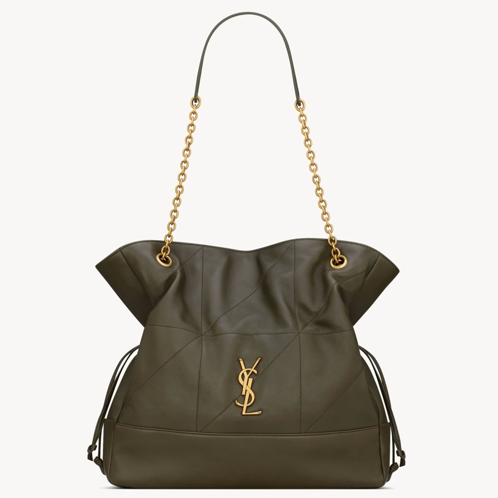 Saint Laurent Jamie 4.3 Large Pochon in Light Musk Lambskin