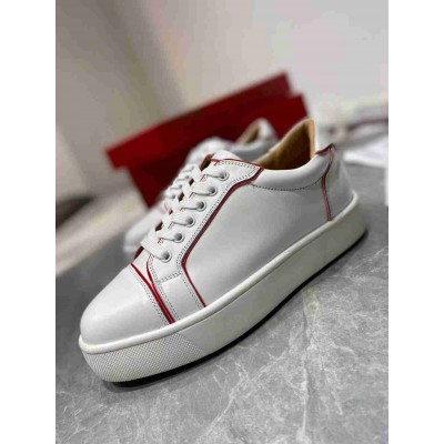 Christian Louboutin Vieirissima Sneakers In White Leather