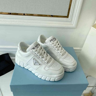 Prada Low-top Sneakers in White Leather