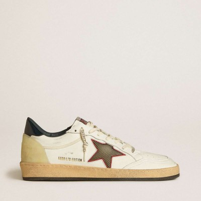 Golden Goose Ball Star LTD Sneakers With Mesh Star And Midnight Blue Leather Heel Tab