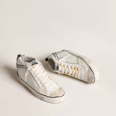 Golden Goose Hi Mid Star Sneakers LAB With Perforated Star And Flash With Cut-out Stars