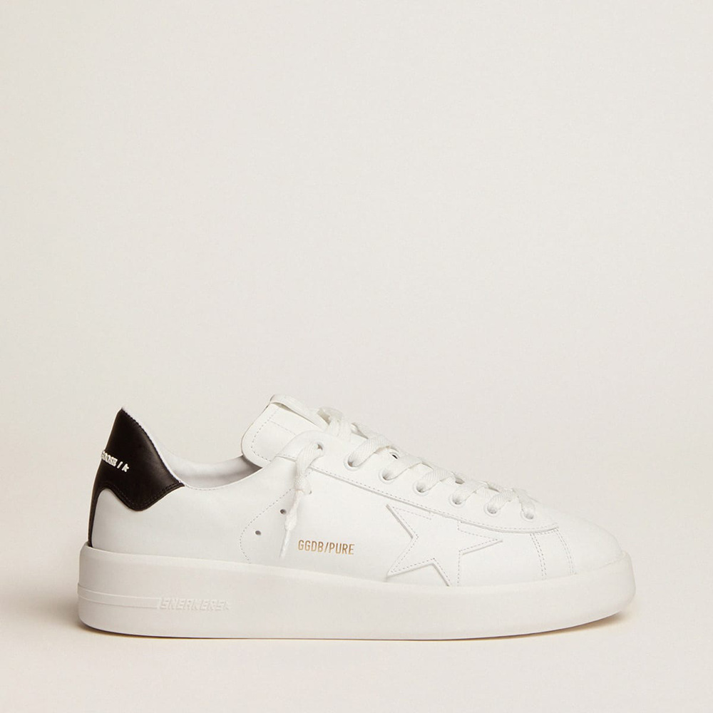 Golden Goose Purestar Sneakers With Leather Star And Black Leather Heel Tab