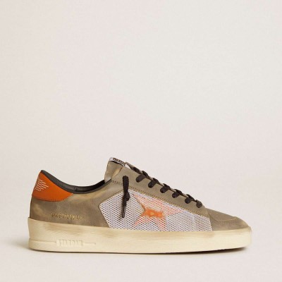 Golden Goose Stardan LTD Sneakers In Gray Leather And Mesh With Leather Star And Heel Tab