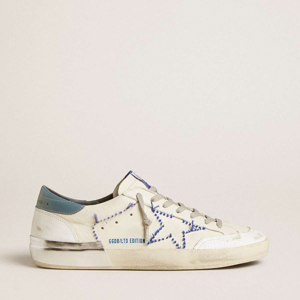 Golden Goose Super-Star LTD Sneakers In Nappa With Embroidered Star And Leather Heel Tab