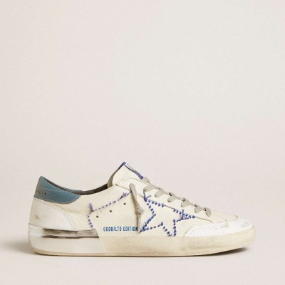 Golden Goose Super-Star LTD Sneakers In Nappa With Embroidered Star And Leather Heel Tab