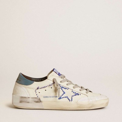 Golden Goose Super-Star LTD Sneakers In Nappa With Embroidered Star And Leather Heel Tab