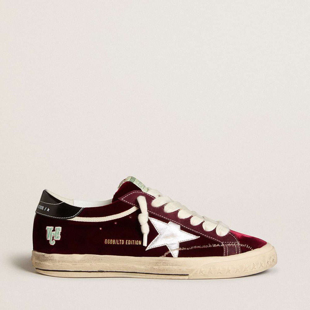 Golden Goose Super-Star LTD Sneakers In Velvet With Metallic Leather Star And Heel Tab