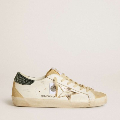 Golden Goose Super-Star LTD Sneakers With Leather Star And Swarovski Crystal Heel Tab