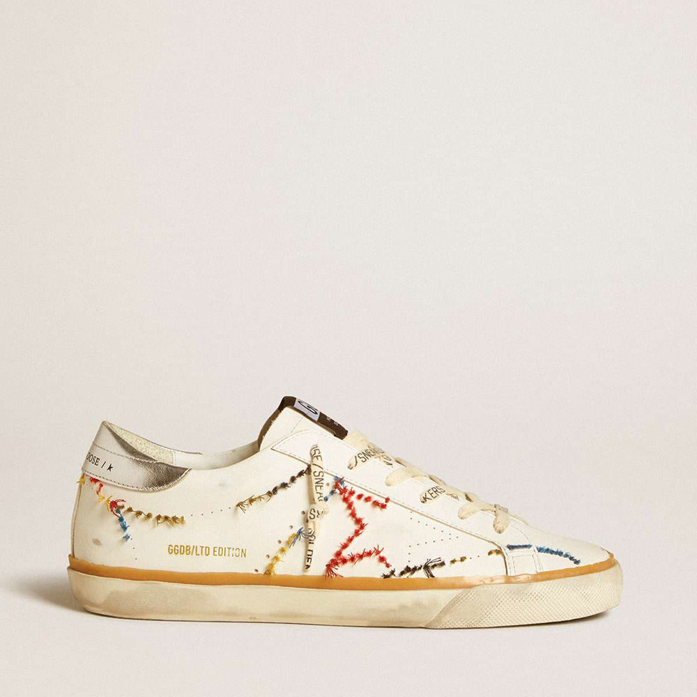 Golden Goose Super-Star LTD Sneakers With Perforated Star And Metallic Leather Heel Tab