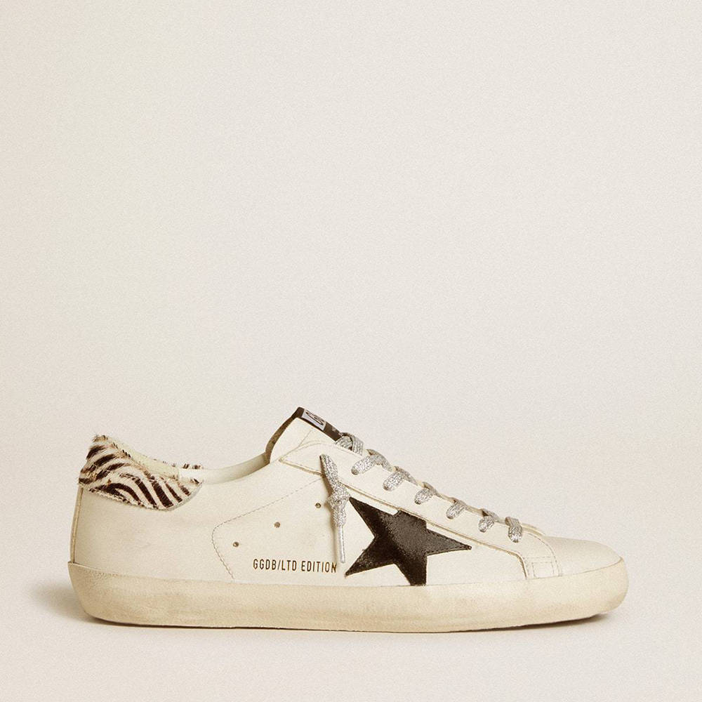 Golden Goose Super-Star LTD Sneakers With Suede Star And Pony Skin Heel Tab